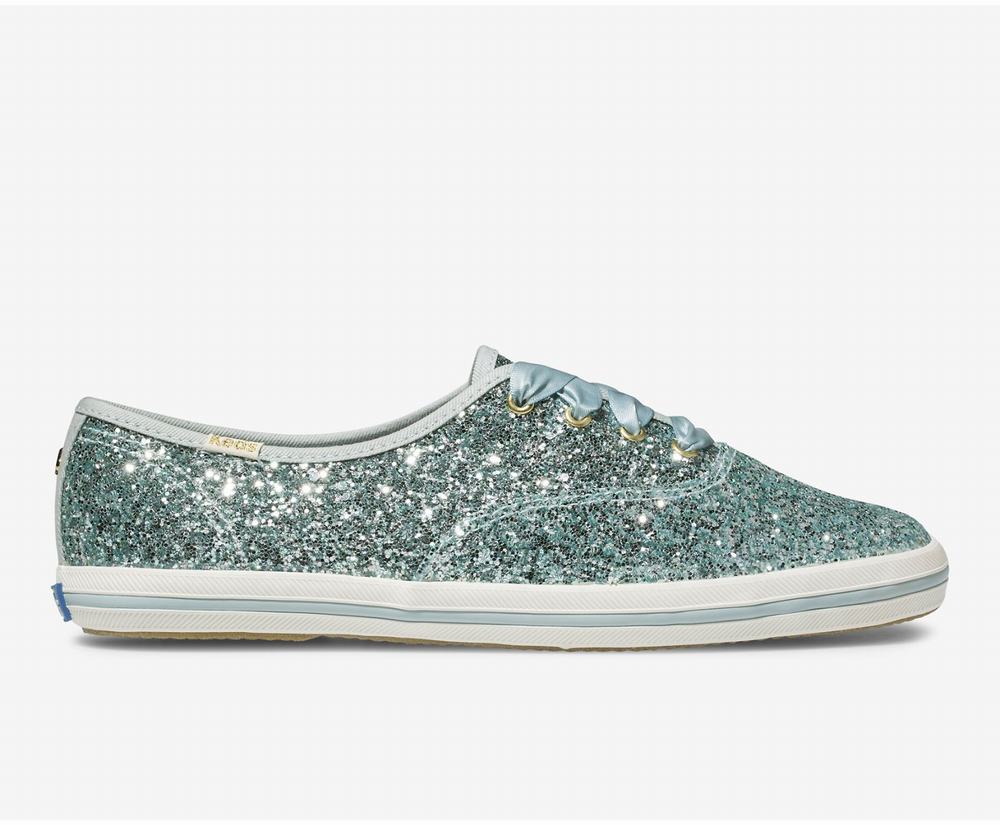 Women's Keds x kate spade new york Champion Glitter Wedding Shoes Light Blue 2573814VP - South Afric